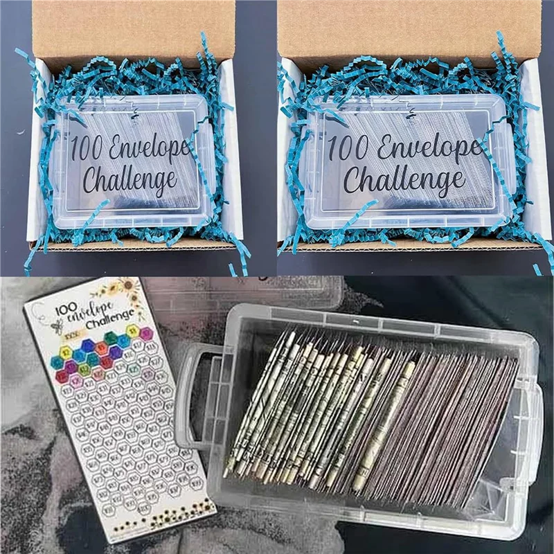 ABHU 100, конверты, экономия денег, справочник для планирования бюджета, мастеррование прогресса с коробкой для хранения для оплаты E, 18,5 X 12