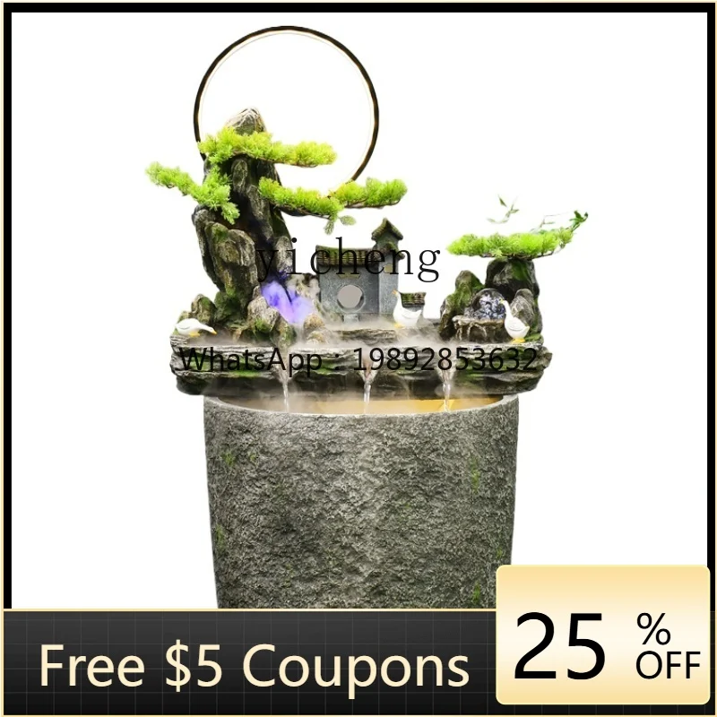 Fengshui Wheel Artificial Mountain and Fountain Fortune Floor Ornaments Company Office Decorations