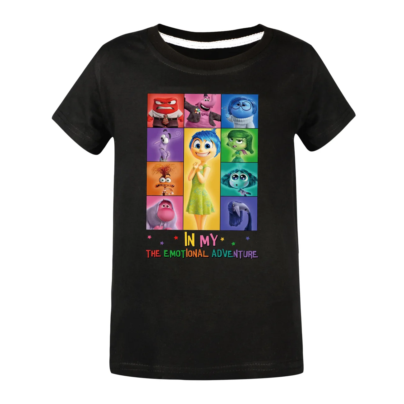 Inside Out 2 Tshirt Kids Short Sleeve T-shirts Toddler Girls Cartoon JOY SADNESS Clothes Baby Boys T-shirt Children Casual Tops