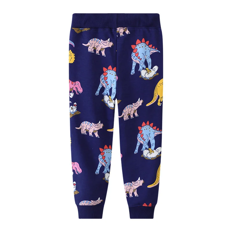 Jumping Meters 2-7T Dinosaurs Boys Girls Sweatpants Autumn Spring Baby Trousers Drawstring Children's Full Pants Clothing