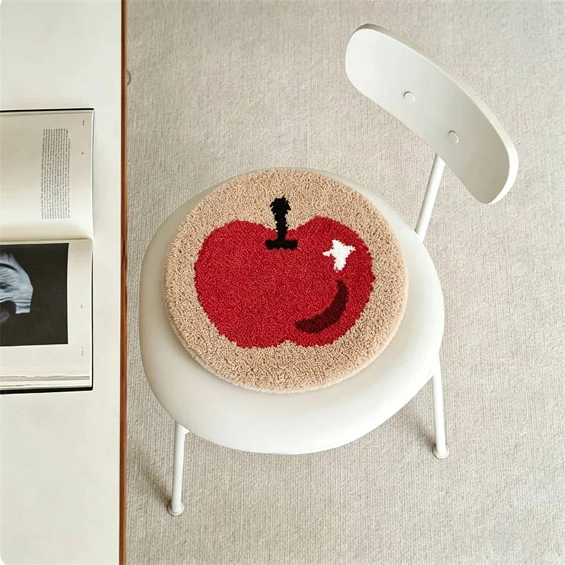 Soft Round Fruit pattern Floor Chair Sofa Cushion Pad Home Office Colorful Cozy Decor 40x40cm Chic Tufted Seat Mat