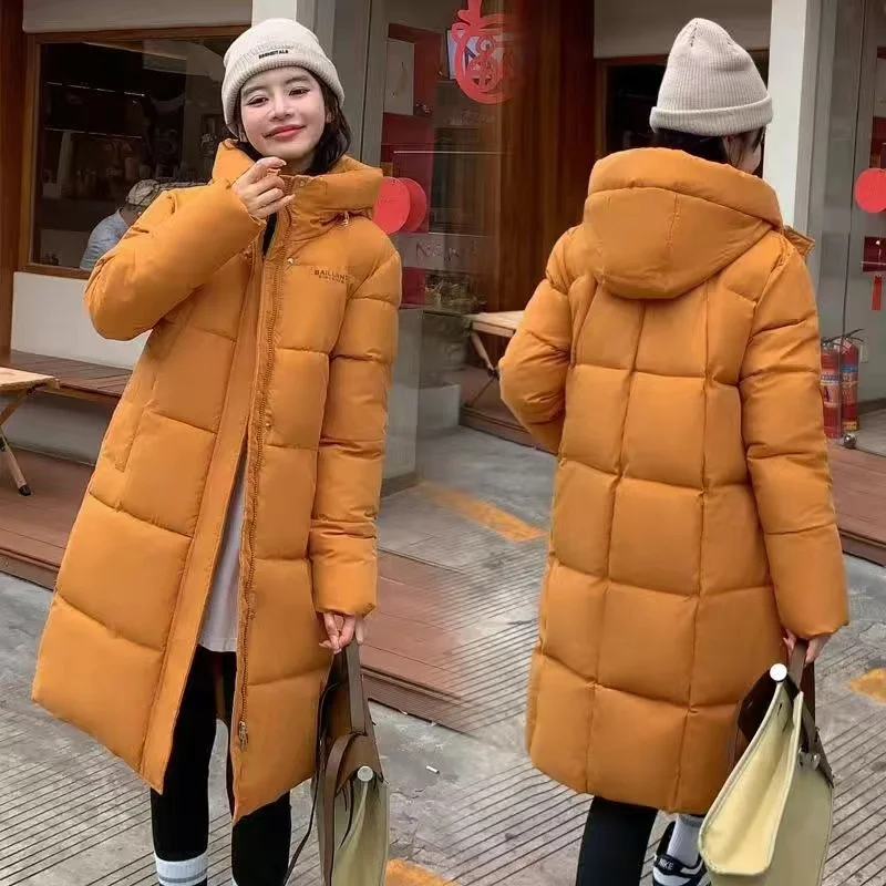 2024 New Winter Hooded Thick Warm Jacket Women Parkas Casual Loose Elegant Down Cotton Outerwear Female Overcoat