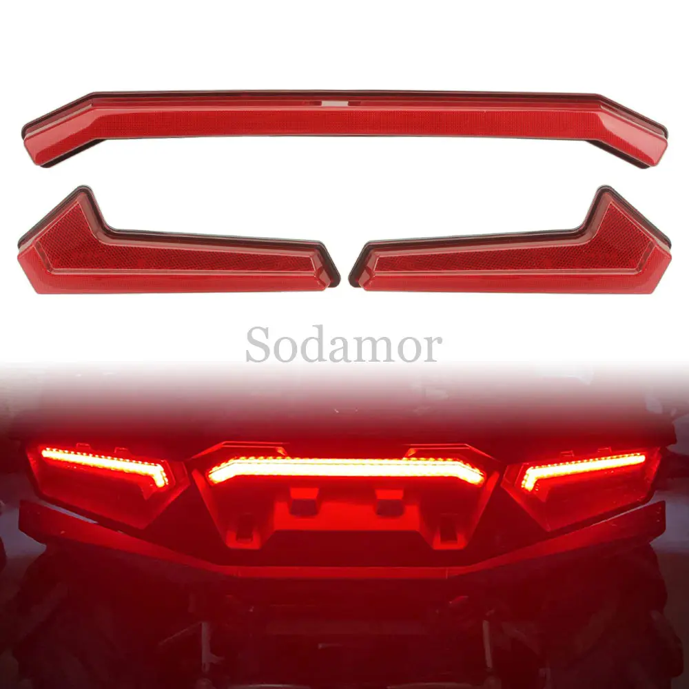 

ATV UTV LED Rear Tail Light Kit Long Center Tail Brake Lamps for Polaris RZR Sportsman XP 1000 4 Turbo S 2017-2025