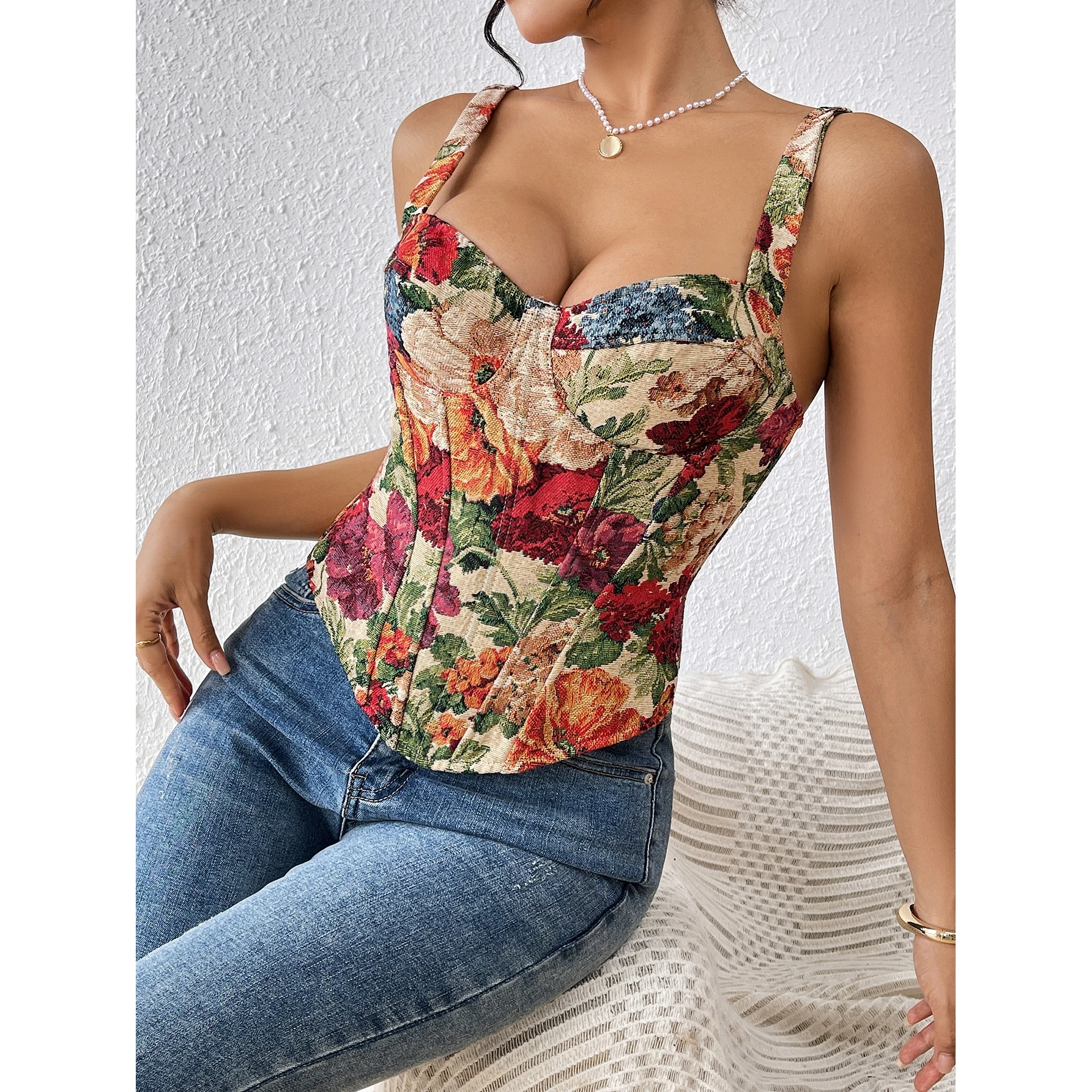 Sexy bloemenprint vest met ban - Crossfit Youtube recensie en prijs