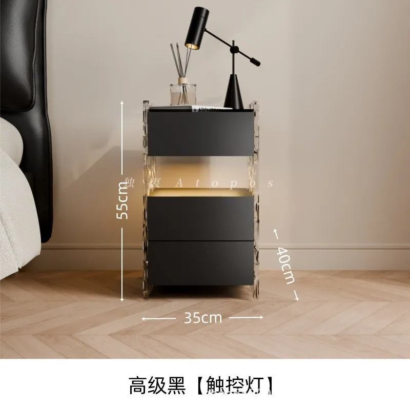 Smart bedside table Extremely narrow side cabinet Multi-layer storage cabinet Premium home locker
