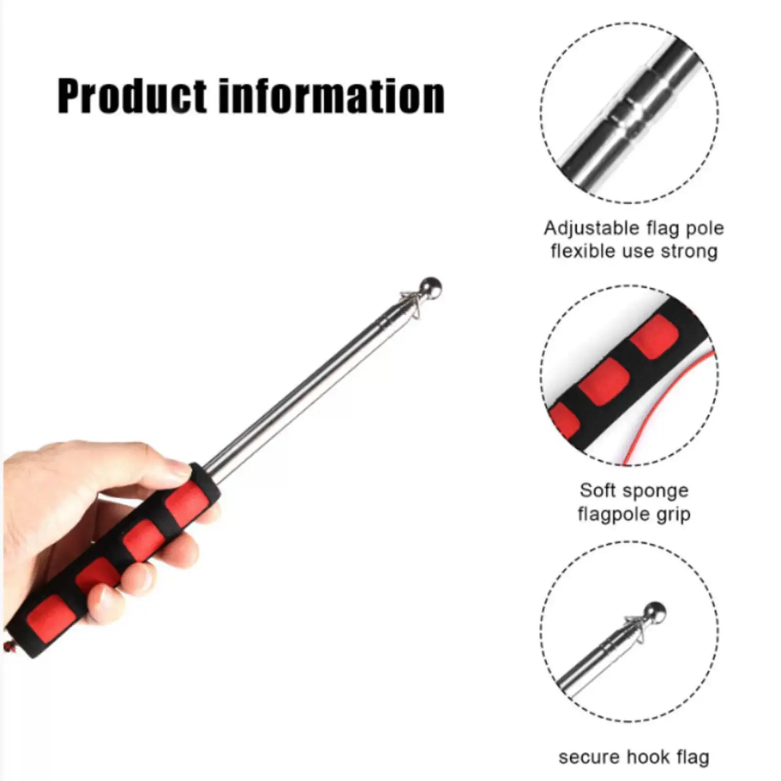 Professional Horse Training Flag Durable Metal Pole Portable Equipment for Equestrian Training Performance