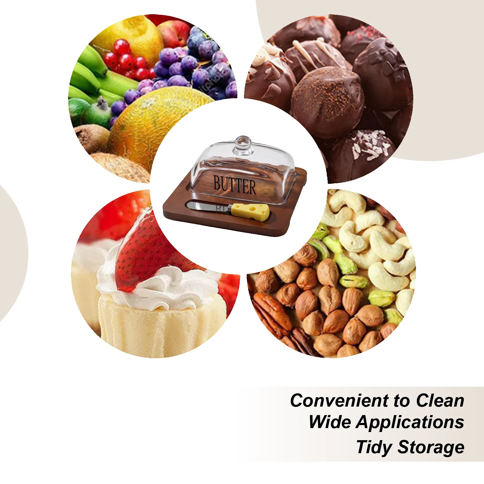 

Butter Tray Glass Dish Tray With Lid Butter Keeper Container With Cutter For Home Kitchen Dining Table Breakfast Outdoor Picnic