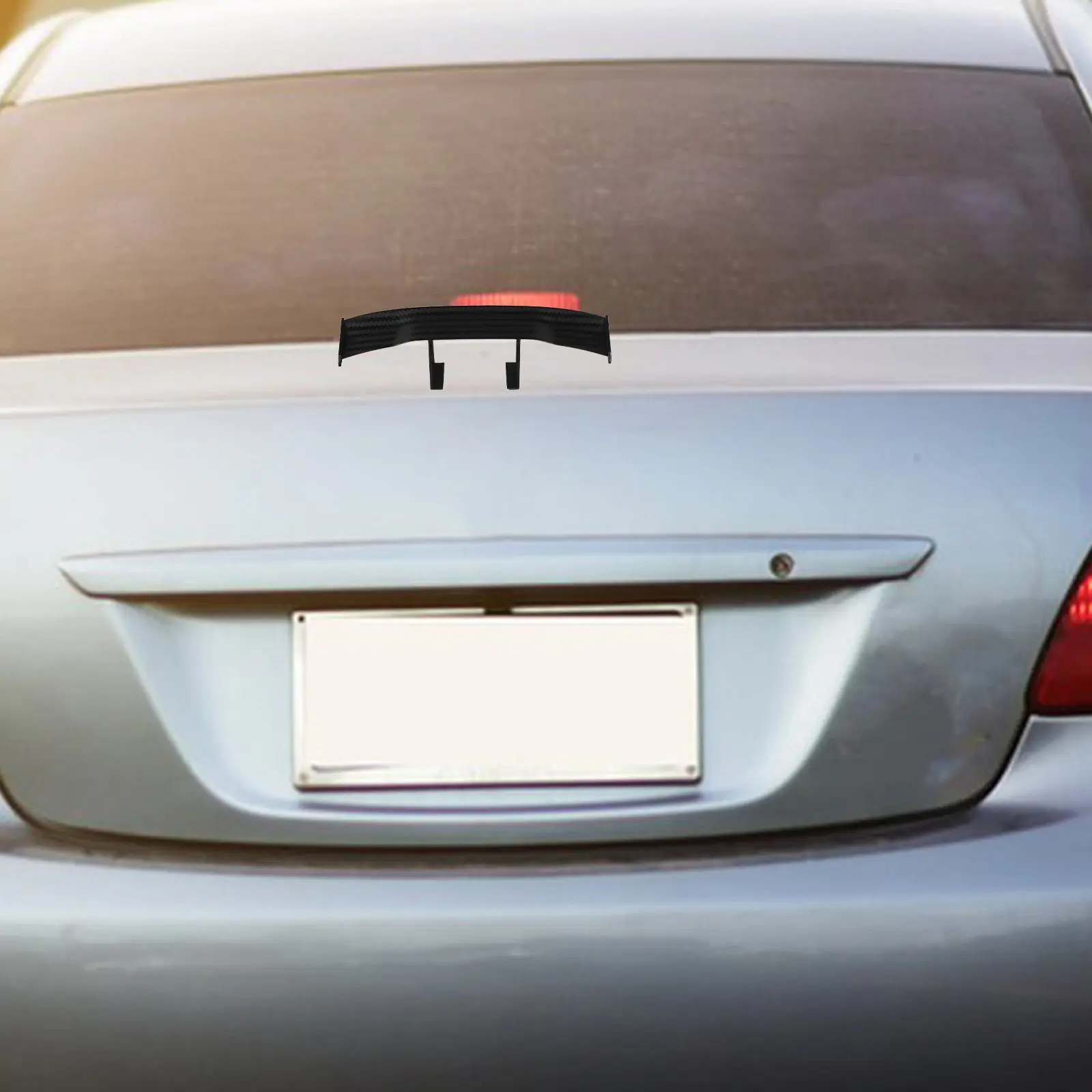 Mini Drift Car Wing Car Rear Tail Spoiler Universal Auto Tail Wing Decor Simulated Carbon Fiber Vehicle Rear Spoiler for All