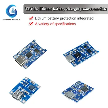 5V 1A 마이크로 USB 타입 c 리튬 배터리 충전 보드, 충전기 모듈 + 보호 듀얼 기능, arduino용 TP4056 18650