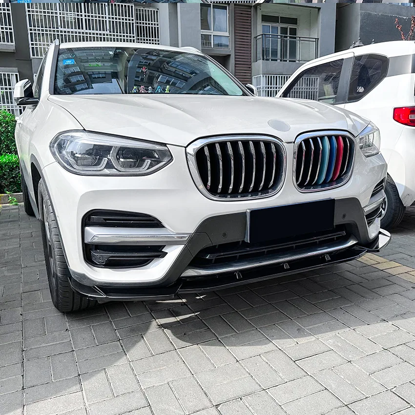For BMW X3 G01 Pre-Facelift Luxury 2018-2021 Front Bumper Lip Splitter Spoiler Gloss Black