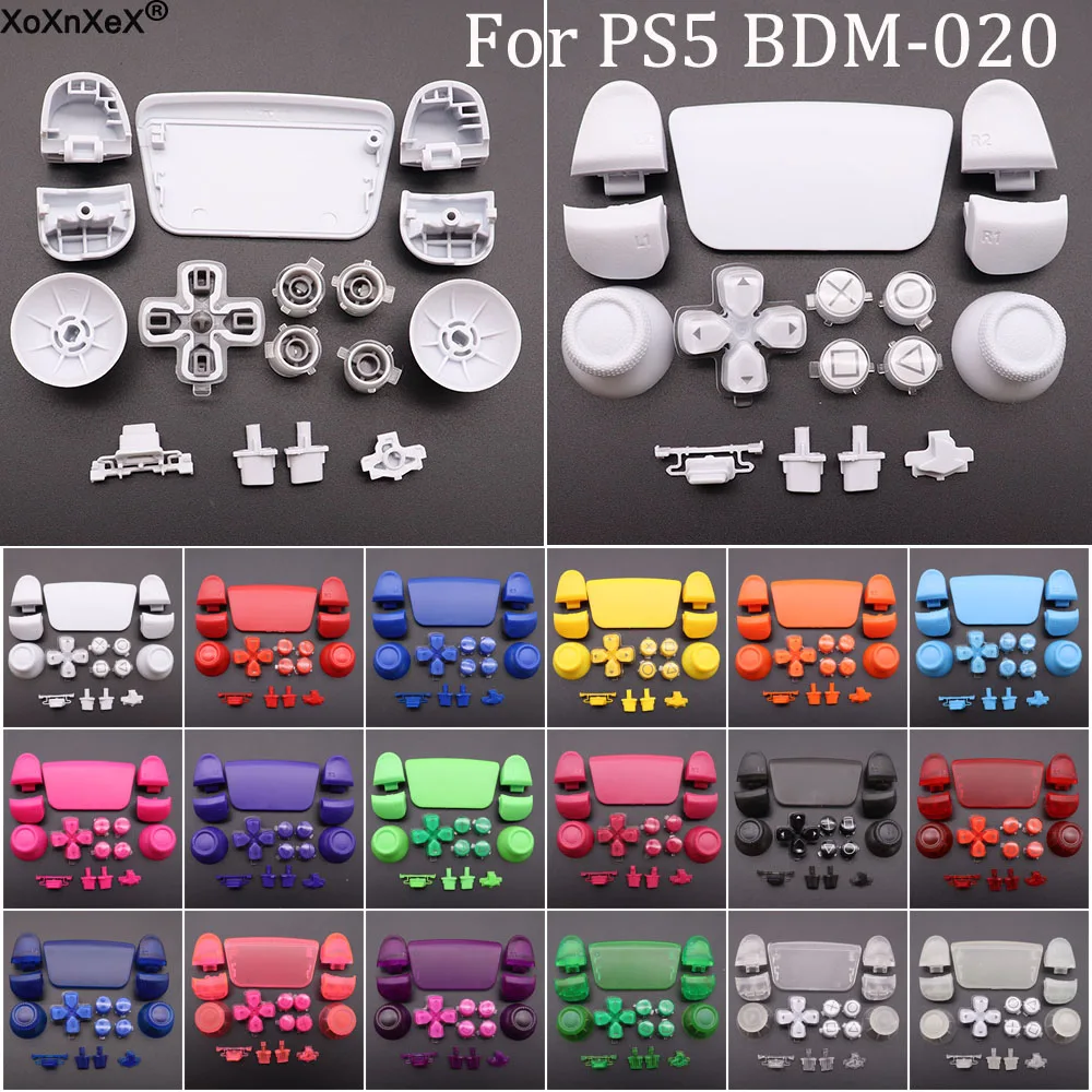 Replacement Buttons Set D-Pad L1 R1 L2 R2 Trigger Button Key Accent Ring For PS5 V2 2.0 BDM-020 Controller