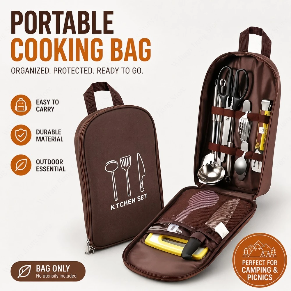 Piknik Saklama Çantası Taşınab - Camping Cooking Utensil Organizer incelemesi ve fiyatı