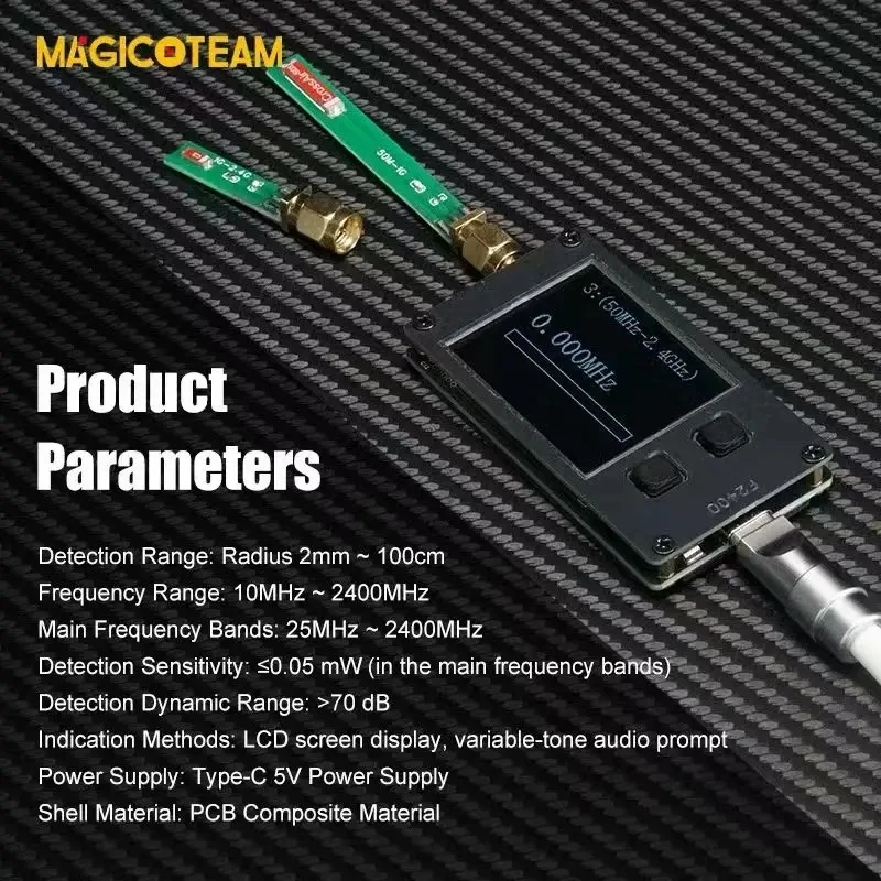 MAGICO F2400 أدوات اختبار تردد الإشارة عالية الدقة الهواتف المحمولة سماعات بلوتوث واي فاي إشارة لاسلكية كشف الأخطاء #6