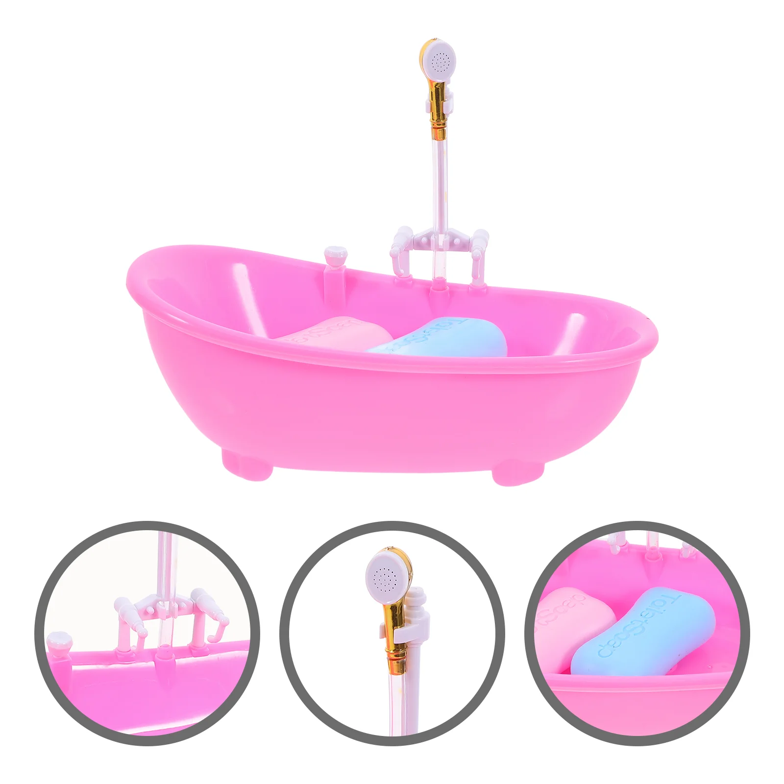 

Mini Bath Toys Miniature Bathtub House Furniture Abs Accessories Baby