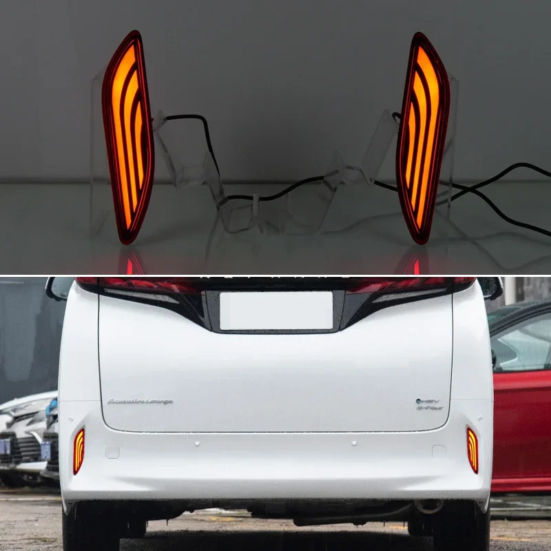 

Car Rear Bumper Light For Toyota Alphard 2023 2024 LED Indicators Turn Signal Reflector Brake Lamp