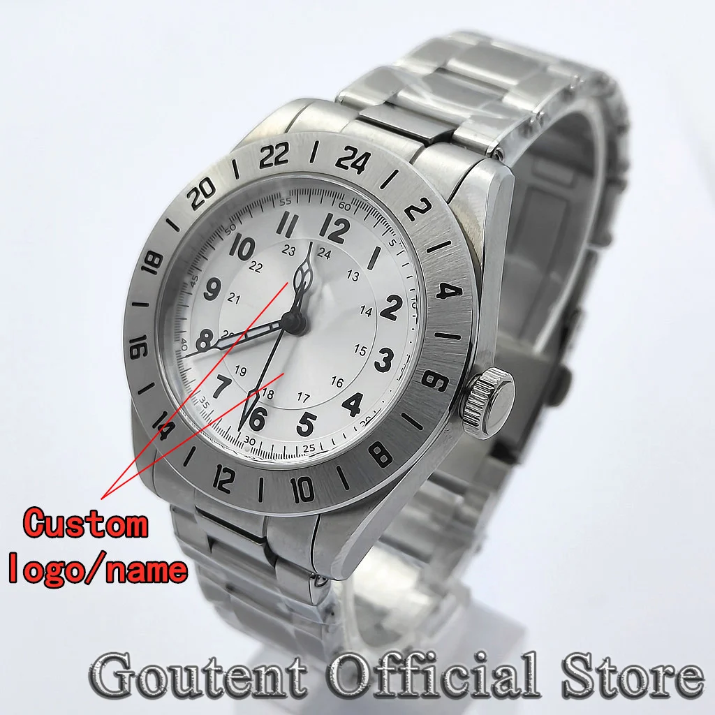 

Goutent 39mm men's custom LOGO watch aseptic dial NH35 automatic mechanical watch waterproof sapphire glass watch