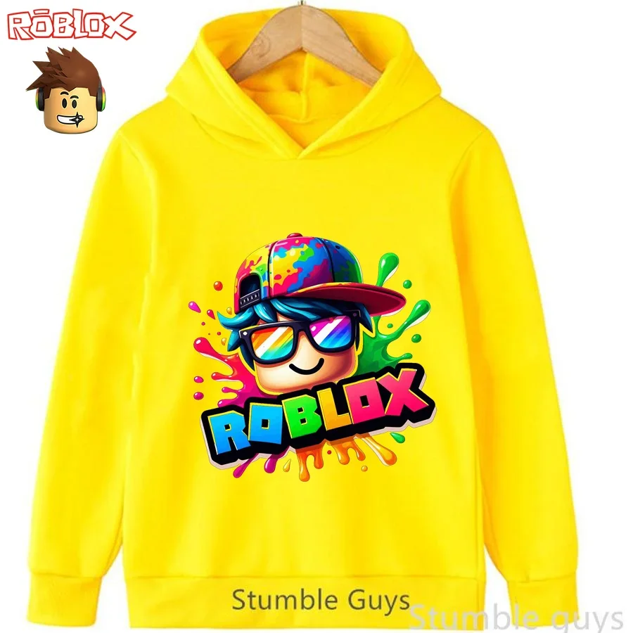 

Roblox Kids Hooded Sweatshirt 3-12Y Sweatshirt Warm Game Graphic Boys Girls Trendy Outfit