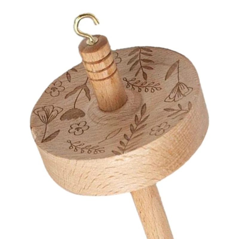 Drop Spindle Yarn Tool,Wooden Hardwood Spinner Wheel for Beginners & Advanced, Perfect for Yarn Making and Sewing-A62I - view 6