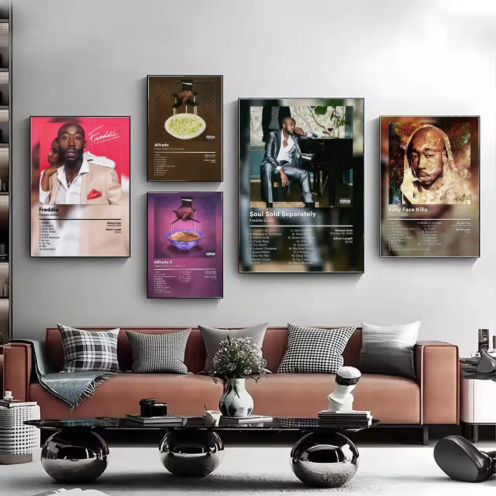 Singer Freddie Gibbs Album Poster HD Wall Art Aesthetic Home Decor for Living Room Bedroom Café Office Stylish Gift