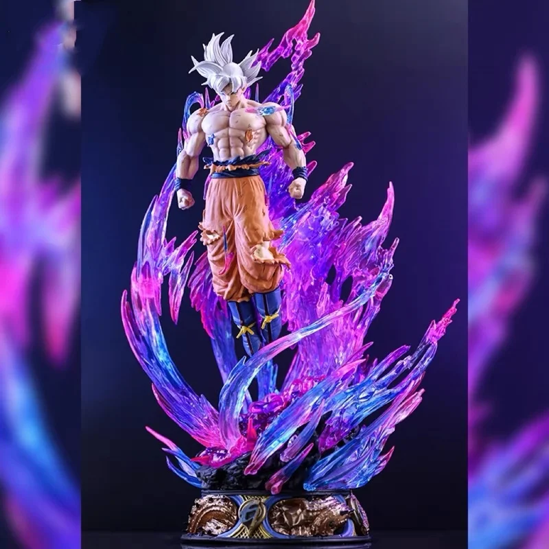 2024 New Dragon Ball Handmade Ls Free Ultimate Skill White Hair Sun Wukong Awakening Saiyan Anime Handmade Model Gift