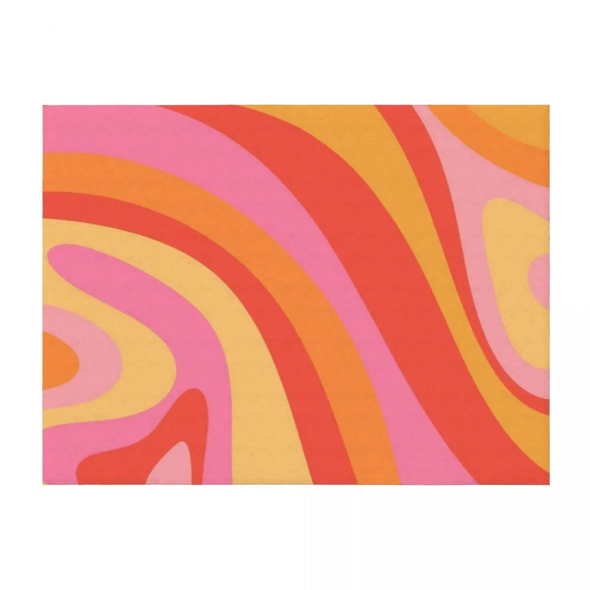 

New Groove Retro Swirl Abstract Pattern 2 Pink Orange Yellow Throw Blanket Thermal Luxury Designer Multi-Purpose Blankets