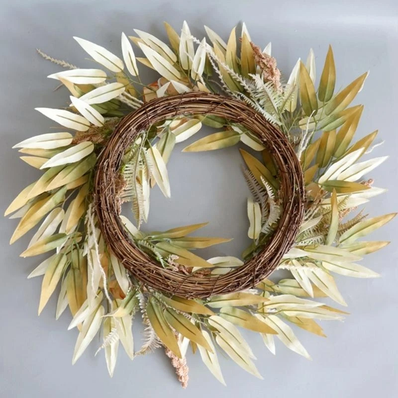 

Autumn Wreath Peony Flower Wreath for Thanksgiving, Artificial Flower Wreath for Front Door Inside Outside Decorations 15UB