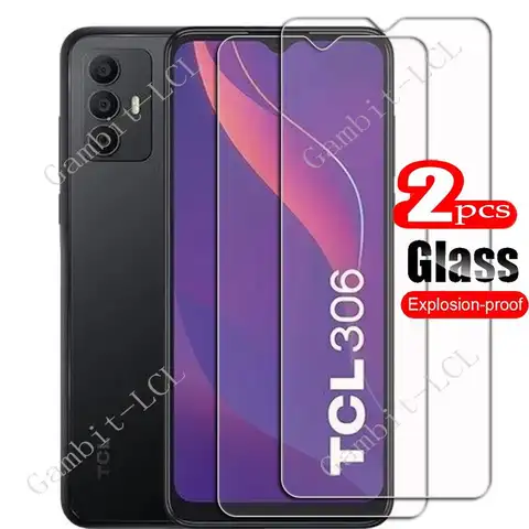 2 pièces pour TCL 306 305 6.52 "HD verre trempé protection sur TCL30SE TCL30E TCL30 30 30SE 30E couverture de Film de protection d'écran de téléphone