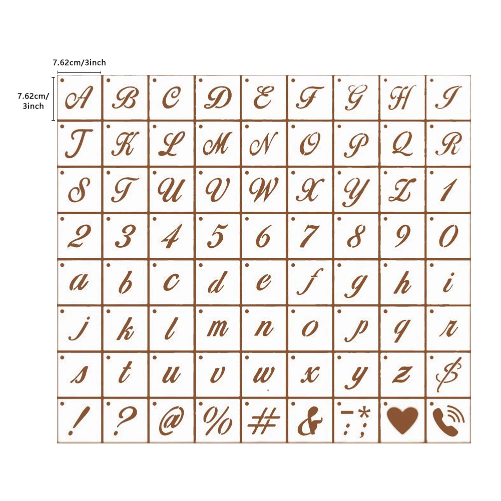 งานฝีมือ DIY 72ชิ้นสำหรับเด็กผู้ใหญ่โครงการศิลปะทนทานสำหรับภาพวาดซักได้แกะสลักสไตล์บ้านไร่ลายฉลุตัวอักษร