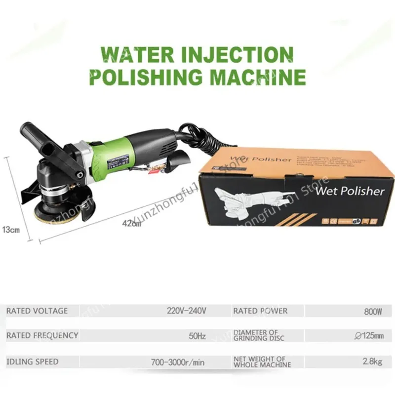 800w Electric Granite Stone Wet Polisher Grinder Sander Hand Grinder Water Mill Diamond Polishing Machine