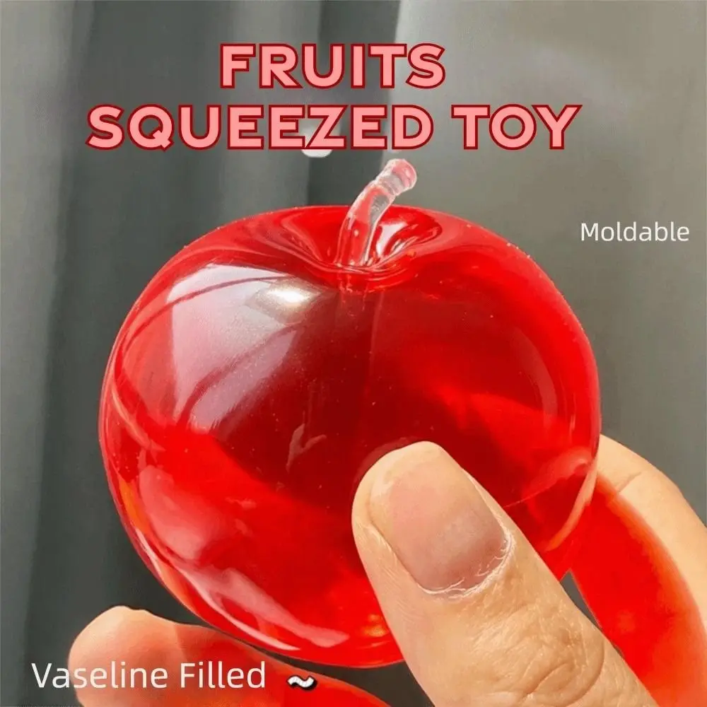 Portable Creative Fruits Squeezed Anxiety Relief Comfortable Fruits Pinch Funny Realistic Sensory Stress Ball Children's Gifts