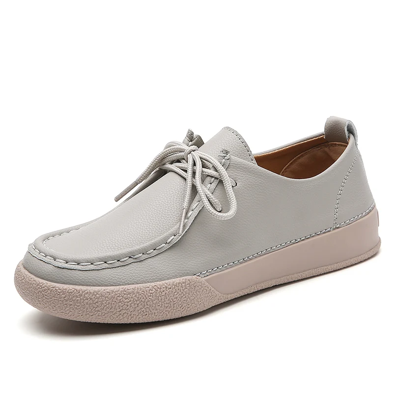 

New large size 100% cowhide Women's Leather shoes casual sports shoes Fashion Lightness Women's vulcanized shoes sneakers