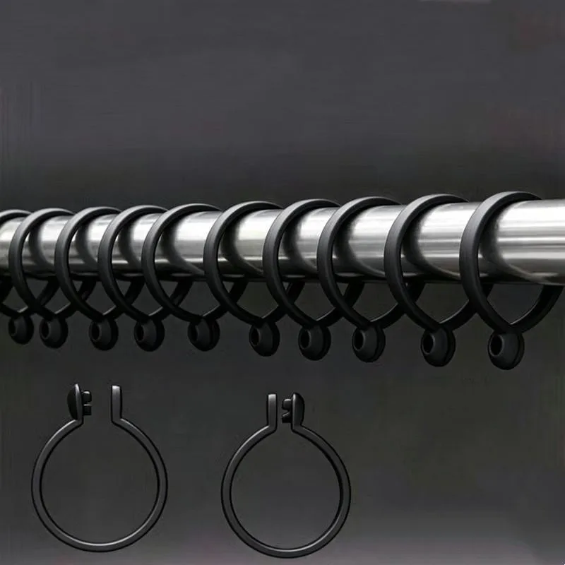 28 pcs 47mm No-Rod Removal Curtain Clips, Smooth Plastic and Easy Open Close Design, ideal for Living Room Drapery, Black