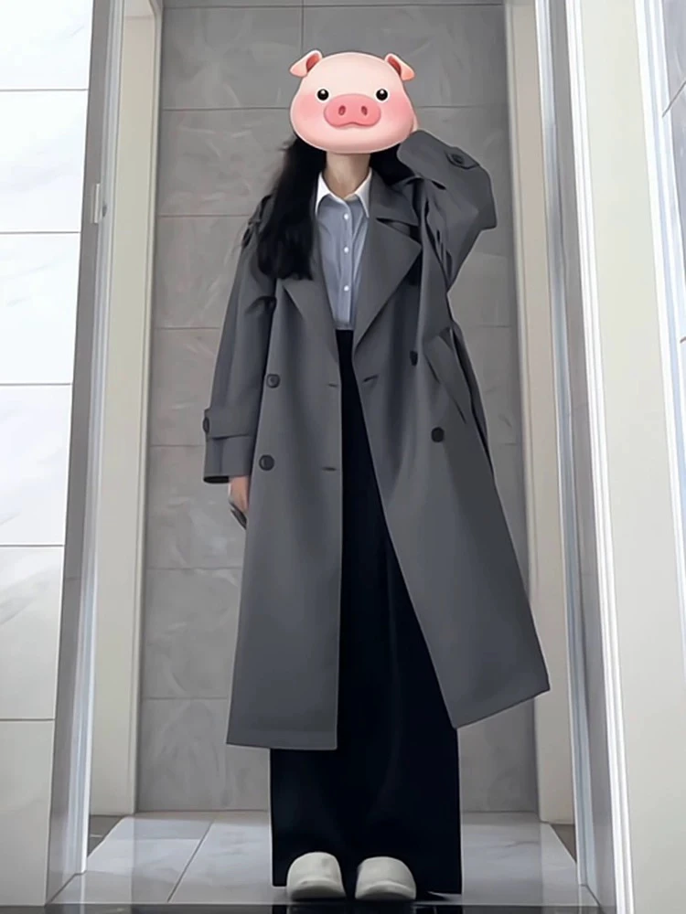 

Women'S Trench Coat Twill Quick Feature Neutral Looks Cute Slits Relaxation Caramel Uniform Distressed Excellent Quilted