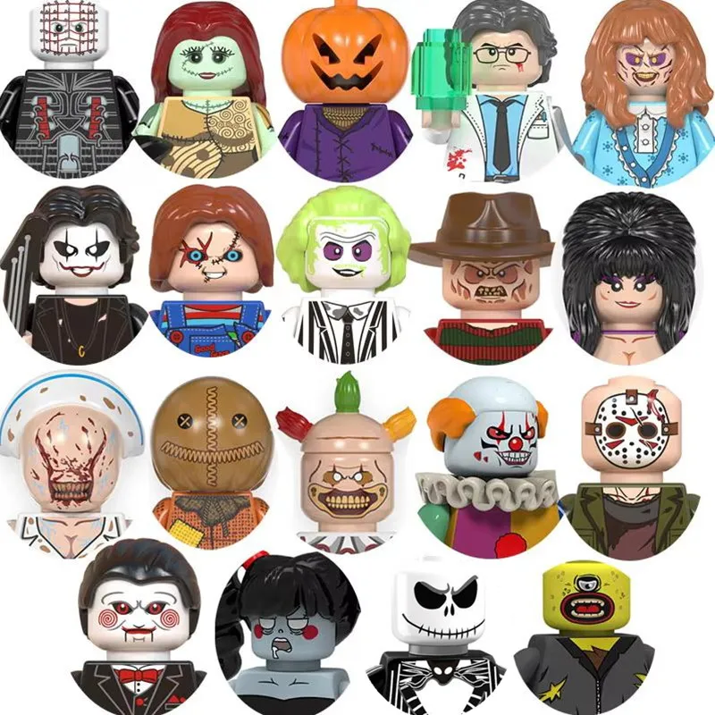 Movie Halloween Horror Theme Scream Killer Billy Jason Action Figures Bricks Building Blocks Toys for Children Gifts