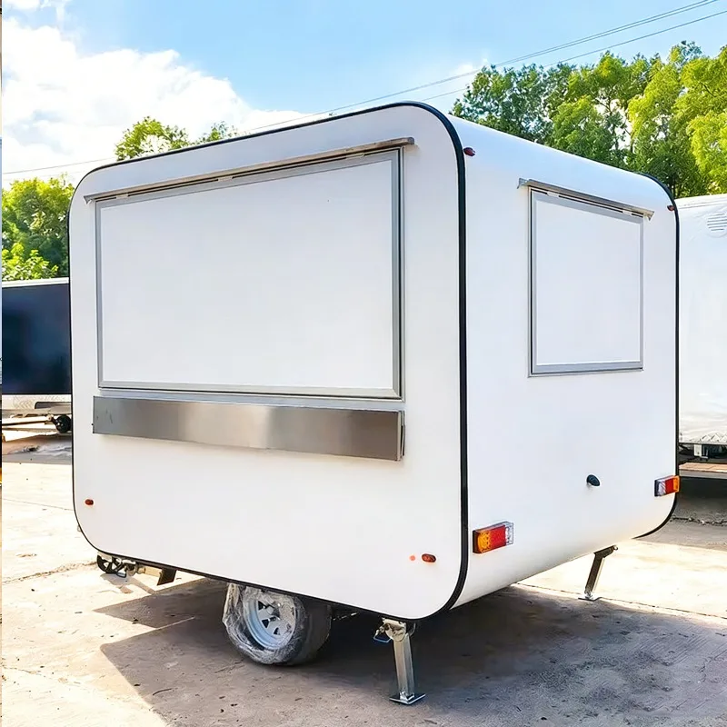 Food Truck Trailer for Sale Commercial Mobile Food Trailer Sandwich Stand BBQ Cart for Festival Catering Events
