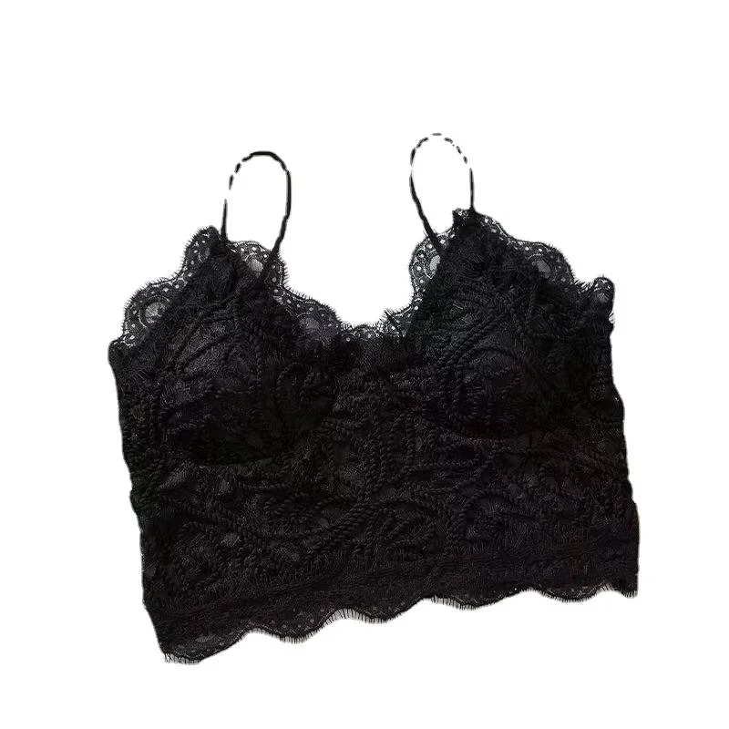 Nice 2025 Women Clothing Women Blouse new style back camisole vest pleated lace back chest wrapped lingerie women Blouses Shirts