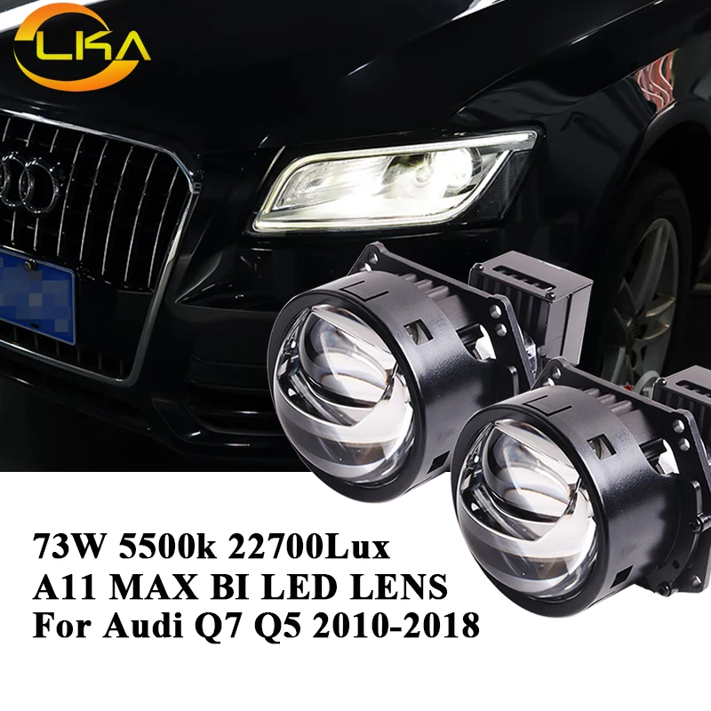 

2PCS Bi LED Lenses For Car Headlights Auto Projector Headlight Hela 3R G5 Lens Headlamp For Audi Q5 Q7 2010-2018 Light Upgrade