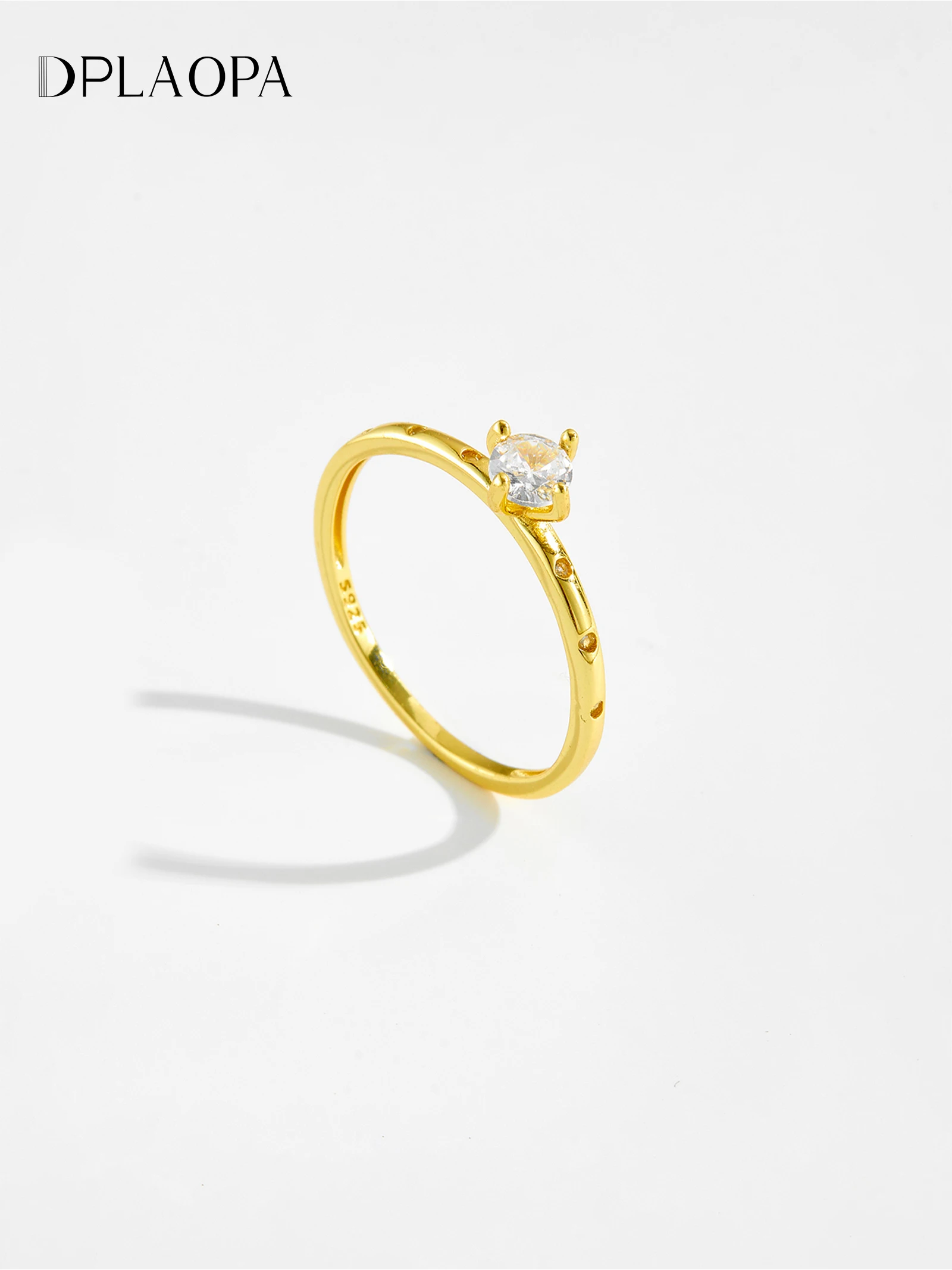 

Женское кольцо DPLAOPA из стерлингового серебра 925 пробы с цирконием, изящное, роскошное, классическое, для свадьбы, годовщины, в подарок паре