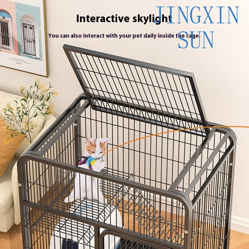 Modern Houseuse Villa for Kitten Cats Outdoor Living Room Pet Supplies Sustainable Nest Luxury Multi-Storey Metal Cat Cage