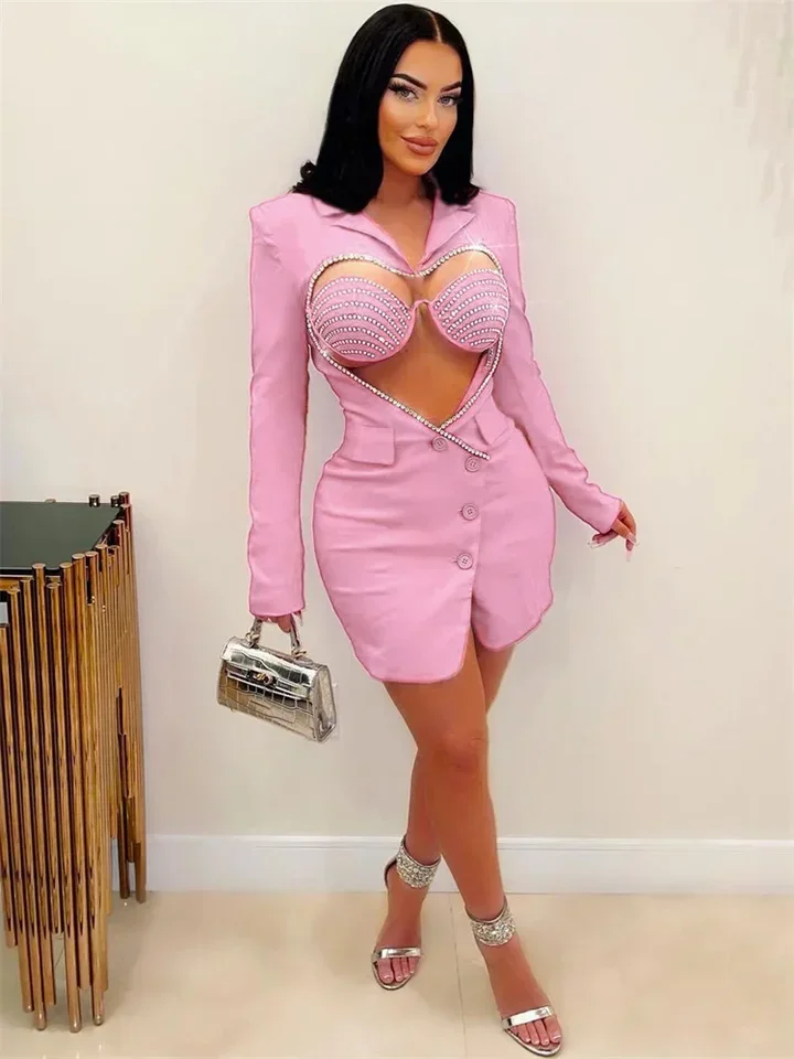 Fall Clothes Casual Dresses For Women Dress Mini Party Club Party Black Long Sleeve Streetwear Dress Women