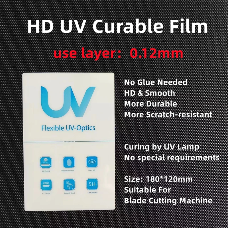 50PCS High Quality UV Fiber Glass Screen Protective Film Flexible Hydrogel Film UV Curable Film For Full Screen HD Anti-Shatter