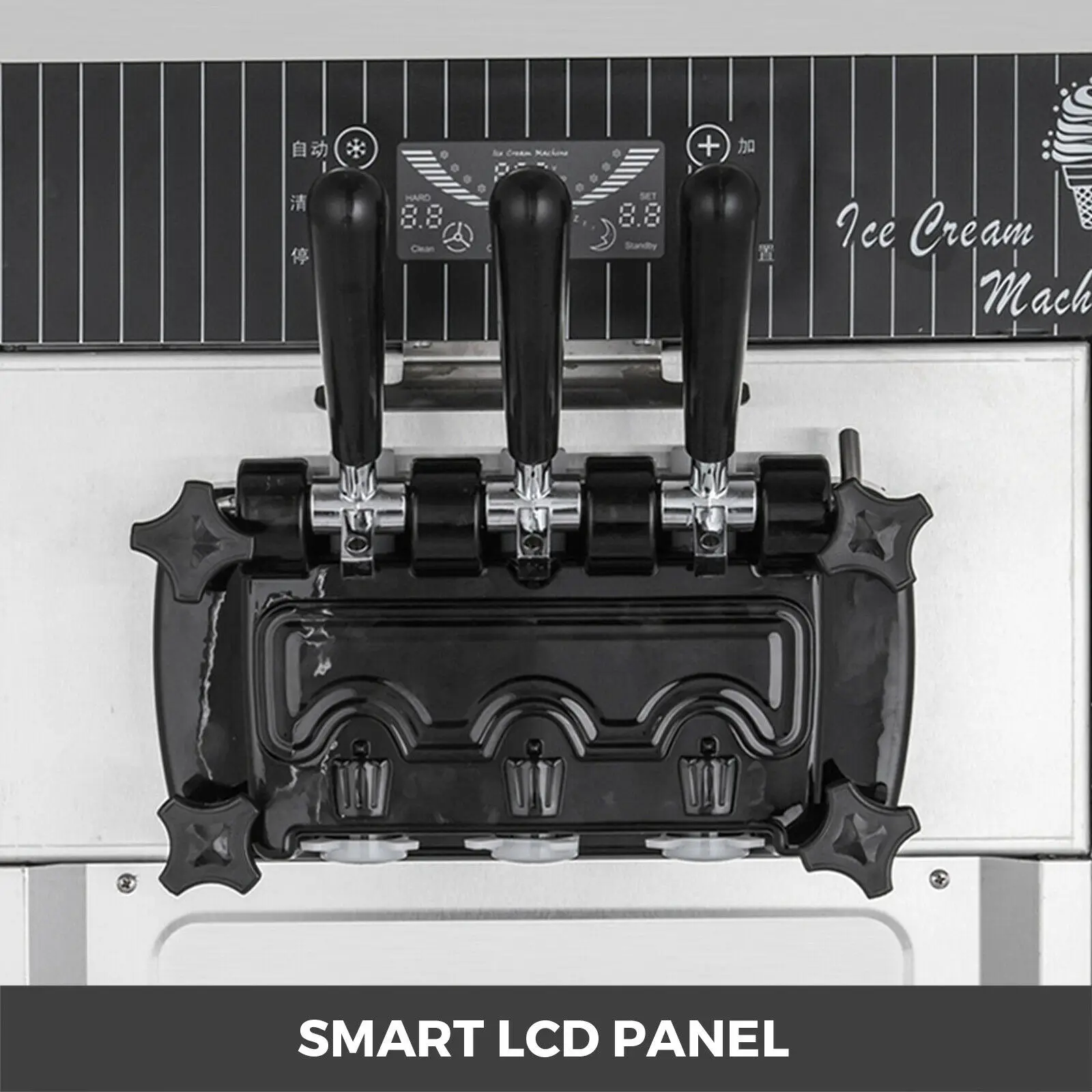 ماكينة آيس كريم صناعية ، أوتوماتيكية ، 220 فولت ، لفة من الفولاذ المقاوم للصدأ