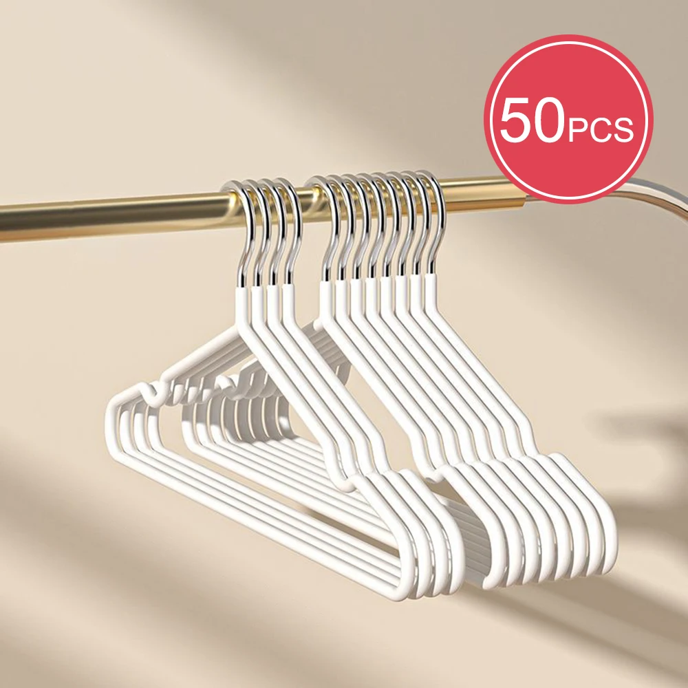 Niet-markerende kleerhangers voor thuisgebruik Antislip drooghangers Metaal Dikke kleerhangers Opslag Slaapkamers Kasten Volwassen cl