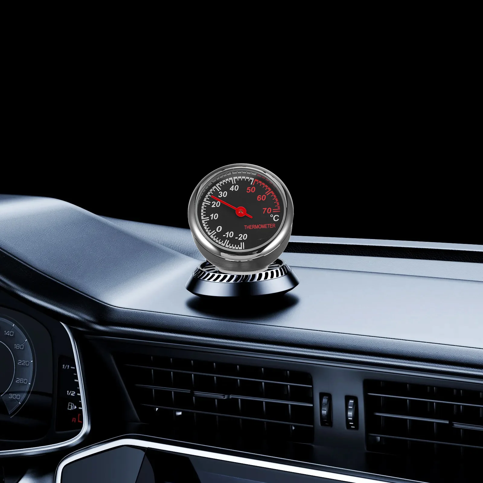 

Luminous Backlit Mechanical Car Thermometer Waterproof DustResistant Steel Core Pointer Temperature Sensor Dashboard