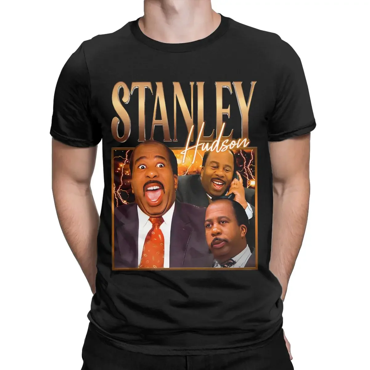 The Office Stanley Hudson Apparel T-Shirt Men Teenager Leslie David Baker Vintage 100% Cotton All Seasons Cloth