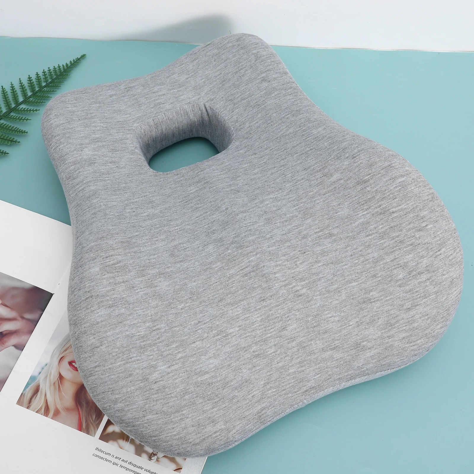 

Lumbar Pillow Office Chair Support Cushion High Density Foam Ergonomic Adjustable Strap Breathing Fabric Pain Relief Sedentary