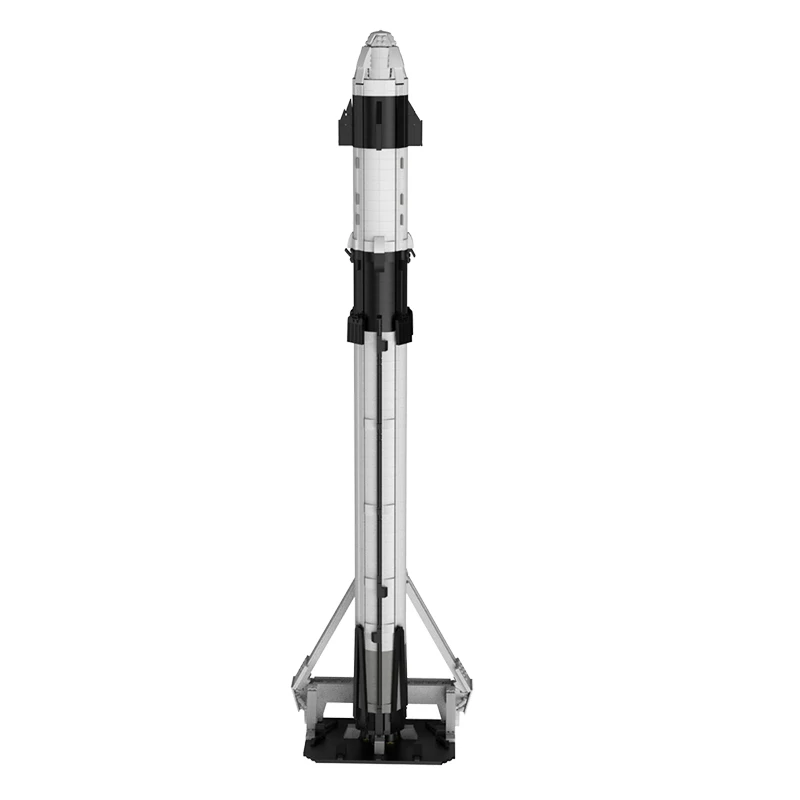 Moc SpaceX Crew-4 Scale Space Aviation Manned Rocket Building Blocks Falcon Craft Launch Center Vehicle Children\'s Toy Gifts