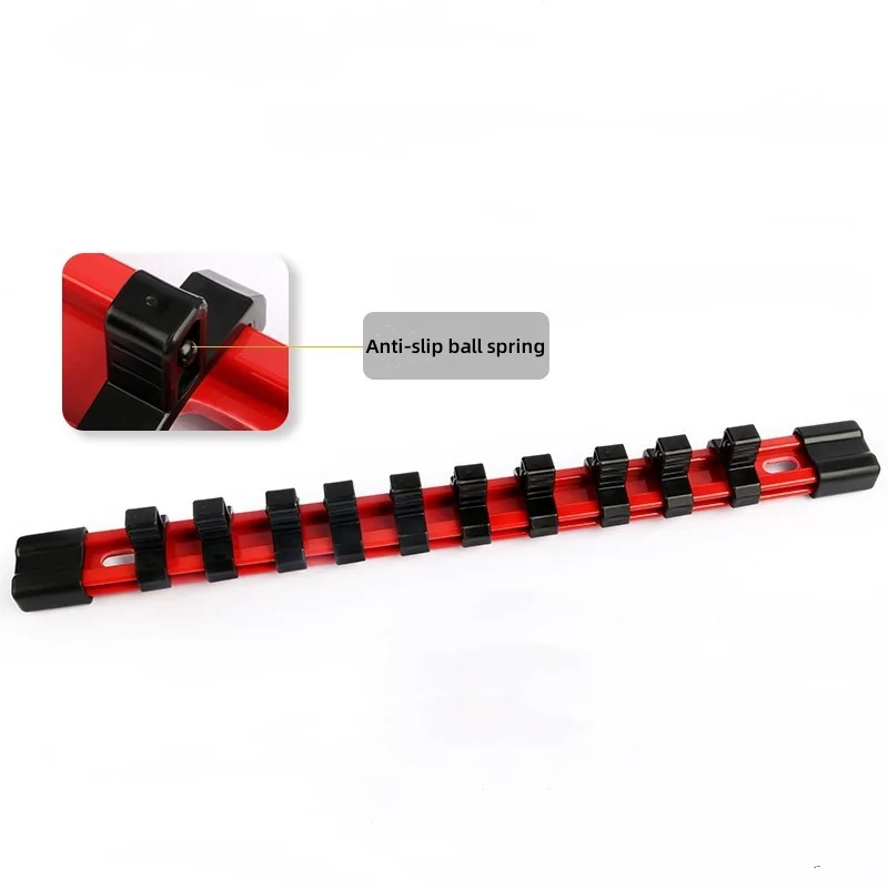 

Socket Wrenchs Holder Ratchet Wrench Socket Storage Rack Mountable Sliding Stand Hexagonal Sleeve Rail Rack Tool