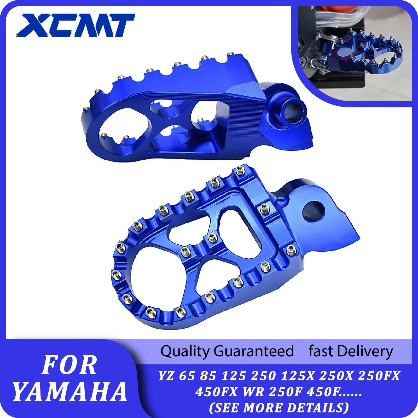 

Motorcycle Footrest Footpeg Foot Pegs For Yamaha YZ 65 85 125 250 125X 250X 250FX 450FX WR 250F 450F YZF WRF 250 450 2001 - 2023