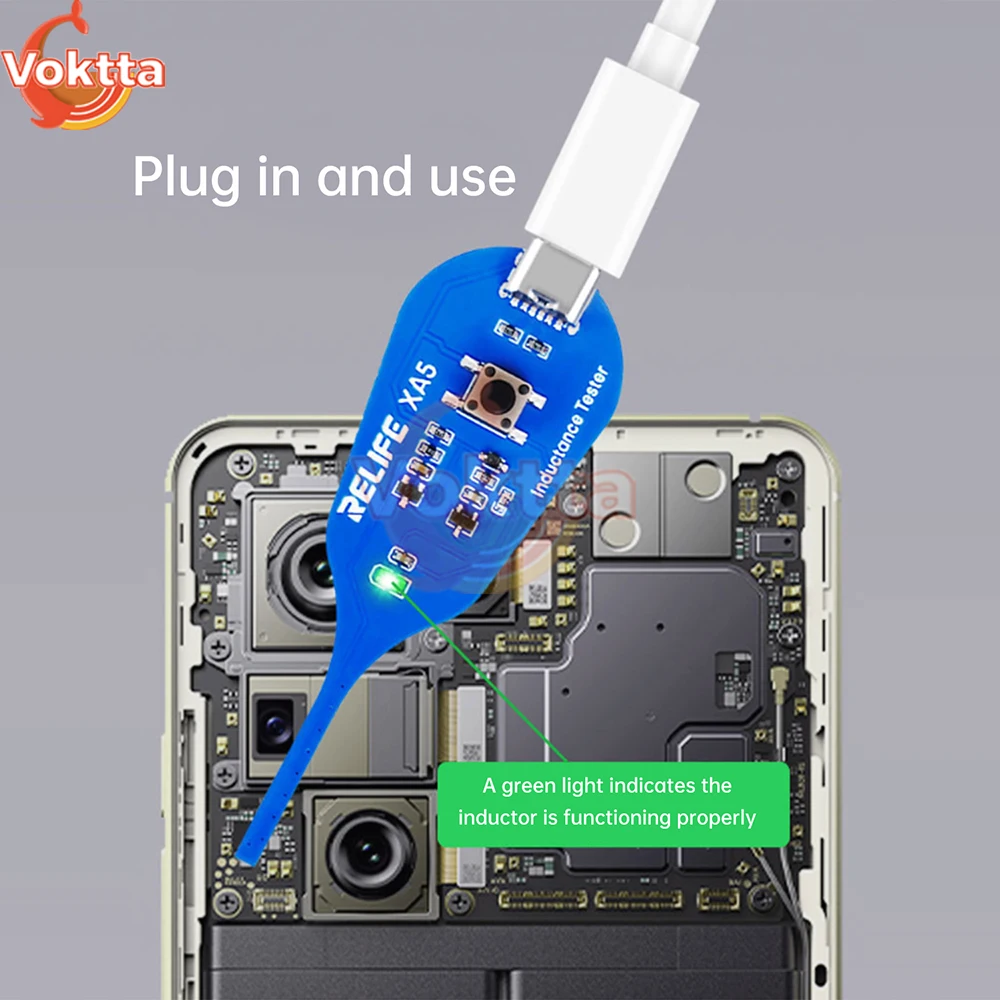 XA5 Inductor Detector Motherboard Coil Tester Quick Fault Checker Electromagnetic Induction Test PC Repair Tool Type-C Interface